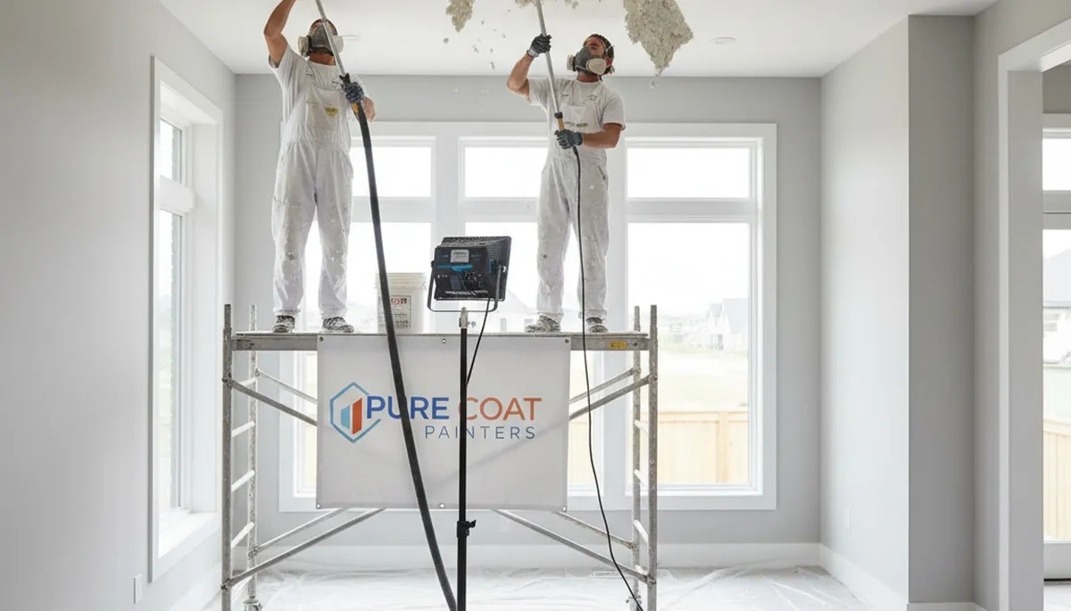 Professional popcorn ceiling removal and refinishing in Harrisburg, PA home interior